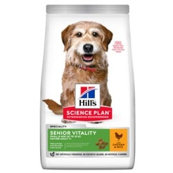 Hill's Mature Adult Senior Vitality Small Mini Hundefutter mit Huhn 1,5 kg