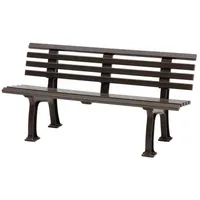 Proregal Gartenbank Antigua | 3-Sitzer | Braun Kunststoff 150x74x54