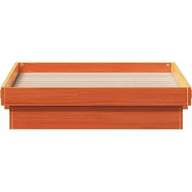 vidaXL Massivholzbett mit LED-Beleuchtung Wachsbraun 90x200 cm Kiefer