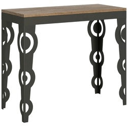 Itamoby Ausziehbare Konsole 90x40/300 cm Karamay Evolution Nature Oak Anthrazitrahmen