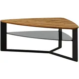 Massivmoebel24 Couchtisch Wildeiche mit Glasboden 120x70x44 natur geölt STARNBERG #25