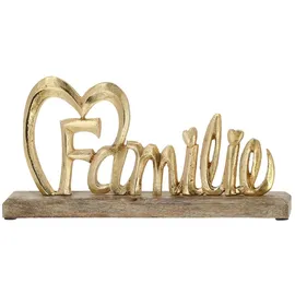 Cepewa Schriftzug Familie 32 x 16 x 5 cm Gold/Braun