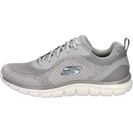 SKECHERS Herren Track Glendor Sneaker, Gray Knit/Pu, 42