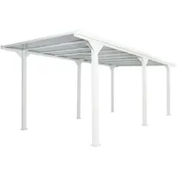 Mendler Alu-Pergola HWC-O23, Pavillon Terrassenüberdachung, stabiles 10cm-Gestell Polycarbonat-Dach Regenrinne