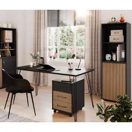 WELLTIME Hank Aktenschrank 65,1 x 41 x 163,6 cm schwarz
