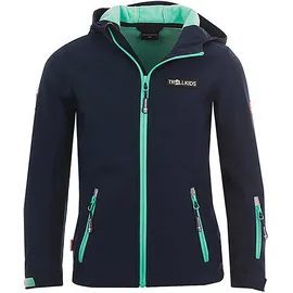 TROLLKIDS Softshelljacke Oslofjord in navy/aqua | 116