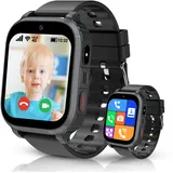 GPS Smartwatch Kinder, 4G Wasserdicht GPS Uhr Kinder Smartwatch mit GPS und Telefon Anruffunktion Videoanruf SOS Spiel Voice Wecker Schulmodus SIM Karte, Kinder Smartwatch Geschenk für Jungen Mädchen