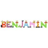 Playshoes Deko-Buchstaben "BENJAMIN" in bunt | Gr.: onesize