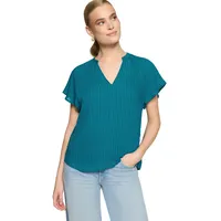Zero Klassische Bluse Deep Lagoon 42
