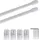 BestLivings Vitragestangen Perlweiß 40–60 cm ausziehbar, (2er-Pack), Scheibenstange mit Selbstklebehaken und Schraubhaken, für Küchen- - Bistrogardinen - weiß,