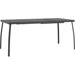 vidaXL Gartentisch Anthrazit 165x80x72 cm Stahlgitter