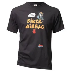Biker Airbag Kurzarmshirt schwarz XL
