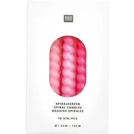 Rico Design Spiralkerzen 10 St. pink