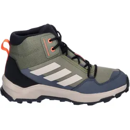 Adidas Unisex Terrex AX4R MID RAIN.RDY Hiking Shoes Wanderschuhe, Olive Strata/Wonder Beige/Orange, 38 2/3 EU