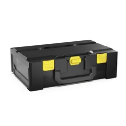PROREGAL Werkzeugkoffer MetaBox XL | HxBxT 18,5x30x60cm| 30,8 Liter | Mit Frontgriff | ABS-Kunststoff | Verschlüsse Gelb | Werkzeugkoffer