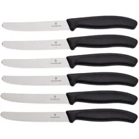 Victorinox Swiss Classic Tomatenmesser 11 cm 6-tlg. Schwarz/Silber