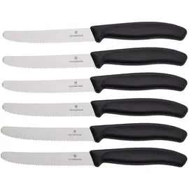Victorinox Swiss Classic Tomatenmesser 11 cm 6-tlg. Schwarz/Silber