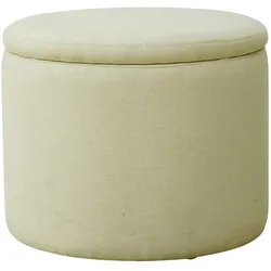 SVITA AMBER Aufbewahrungsbox mit Deckel Hocker mit Stauraum Sitzhocker Beige