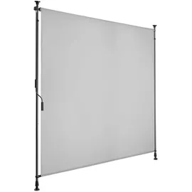 Tectake Klemmmarkise 160 x 300 cm Hellgrau