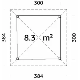 Palmako Bianca 3 x 3 m Braun/Transparent