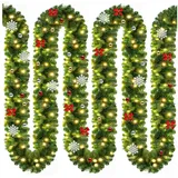 CASARIA Weihnachtsgirlande Tannengirlande Fernbedienung Weihnachtsdeko Girlande 10m geschmückt 160 Leds Sonstige Weihnachtsdekoration