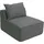 Mendler L-Sofa HWC-O54 mit Ottomane dunkelgrau
