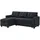 VitaliSpa Ecksofa Campina Polyester 3-Sitzer Anthrazit