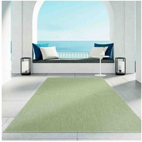 Teppich Regina Teppich aus robustem Flachgewebe für In und Outdoor, TaraCarpet, rechteckig, Höhe: 7 mm, Küche Wohnzimmer Terrasse Garten Balkon uni grün 120X160 grün rechteckig - 120 cm x 160 cm x 7 mm
