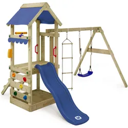 Spielturm FreshFlyer mit Schaukel & blauer Rutsche One Size