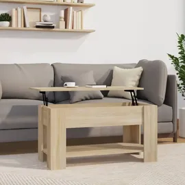 furnicato Couchtisch Höhenverstellbar Braun Eiche 101 x 49 x 52 cm