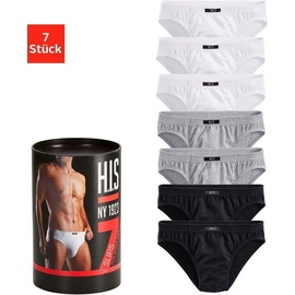 H.I.S. H.I.S »Unterhosen für Herren«, Gr. 7 St., schwarz-weiß schwarz, (XL, 7er Pack)