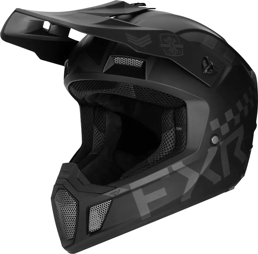 FXR Clutch Gladiator 2024 Motocross Helm, schwarz, Größe 2XL für Männer