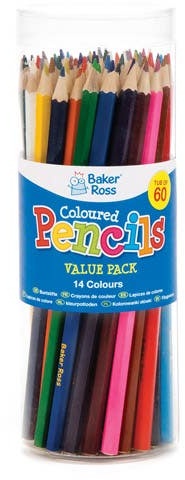Farbige Bleistifte im Vorteilspack (Dose mit 60 Stück) Schreibwaren