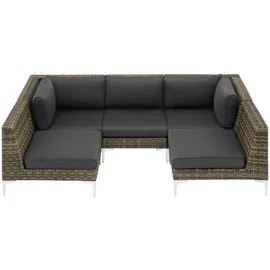 Tectake tectake® Modulares Rattanset Villanova Ecke links