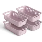 ProHome Aufbewahrungskorb modularer Kunststoffkorb 20 x 10 x 5 cm rosa