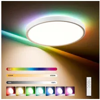 Lqwell LQWELL® LED Deckenleuchte Dimmbar mit Fernbedienung, 24W 2500LM