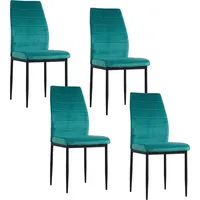 Hti-Living Esszimmerstuhl Madison Samt Grün 4er-Set