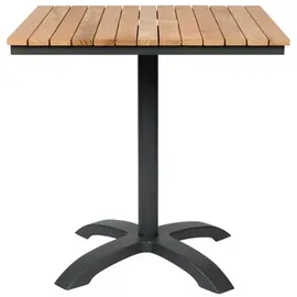 Cinas Bistrotisch 70 x 70 x 74 cm Anthrazit/Teak