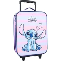 Disney Stitch Trolley Koffer 12 L Kinder Mädchen Kinderkoffer Trolly Handgepäck Kindertrolley Innenmaße: 40x30x10 cm