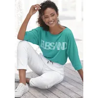 Elbsand 3/4-Arm-Shirt in seaweed teal, - S (36),