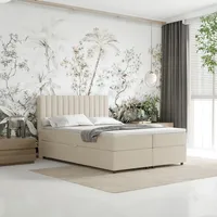 Panda möbel Boxspringbett 140x200 Everest mit Topper, mit Bettkästen,