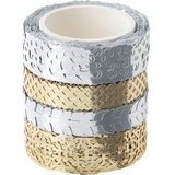 Folia Deko-Klebeband Hotfoil, DEKOR 4er-Set in silber/gold