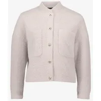 Zero Damen Sweatblazer strukturiert mit Knopfleiste 38, CreamCamel - 38