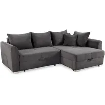 luma-home Eckcouch Cord 2-Sitzer Grau