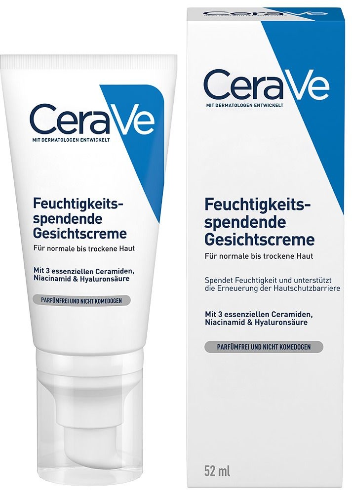 CeraVe Feuchtigkeitsspendende Gesichtscreme: intensiv hydratisierende Nachtcreme mit Hyaluron 52 ml Unisex 52 ml Nachtcreme