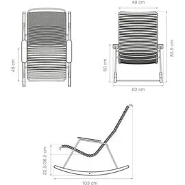 Houe Schaukelstuhl Click, dunkelgrau Polypropylen Grau Dunkelgrau