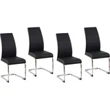 Hti-Living HTI-Living, Stühle, Esszimmerstuhl SallyC Kunstleder 4er-Set Schwarz