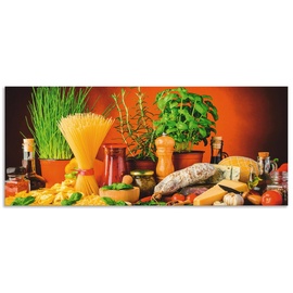 Artland Küchenrückwand »Mediterranes und italienisches Essen«, (1 tlg.), Alu Spritzschutz mit Klebeband, einfache Montage, bunt