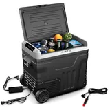 Klarstein PolarForce 50-Liter- Kühlbox – Elektrische Kompressor-Kühlbox mit LCD-Bedienfeld, -20°C bis 20°C, Dual Power (12V/230V), ECO-Modus, Ideal für Camping und Road-Trips, Gefrierbox