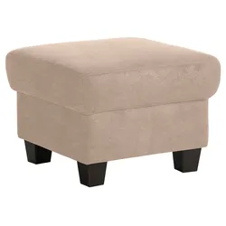 Polsterhocker HOME AFFAIRE "Yesterday", beige (natur), B:58cm H:42cm T:58cm, Struktur (100% Polyester), Primabelle-Microfaser (100% Polyester), Microfaser Antikleder-Optik Melrose (100% Polyester), Hocker, passend zur "Yesterday"-Serie